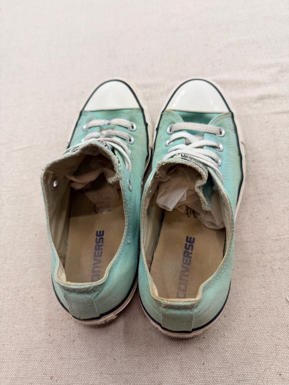 Converse Green and White High Top Sneakers - Picture 8 of 11